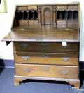 Small New England Chippendale mahogany slant lid desk ca 1790