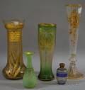 Five Pieces of Miscellaneous Art Glass
