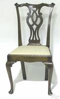 George III walnut dining chair ca 1765