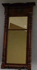 Mahogany and Mahogany Veneer Turned Splitbaluster Tabernacle Mirror