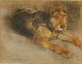 Alfons Purtscher Austrian 18851962 Portrait of a Terrier