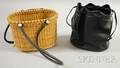Woven Cane Nantucket Baskettype Purse