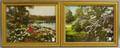 Two Framed David Davidson Handcolored Landscape Photographs