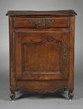 Louis XV Rococostyle Oak and Beechwood Side Cabinet