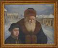 Marcin Gottlieb Polish 18671936 Old Man and Boy on a Winter Street