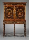 Dutch Marquetry Cabinet on Stand