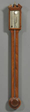 Georgian Mahogany Stick Barometer