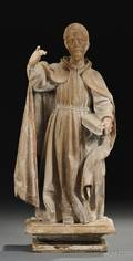 Carved Wood Statue of Saint Ignatius