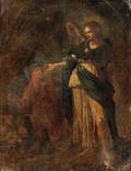 Italian School 19th Century Archangel Raphael with Tobias and the Fish