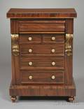 Miniature Empirestyle Mahogany Tall Chest