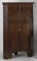 George III mahogany corner cupboard ca 1765
