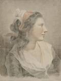 School of Franois Andr Vincent French 17461816 Portrait Head of a Woman in Profile