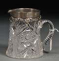 Dominick  Haff Sterlingmounted Colorless Cut Glass Pitcher