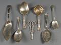 Seven American Silver Flatware Servers