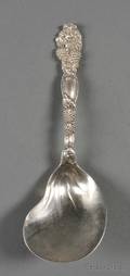 Tiffany  Co Sterling Blackberry Pattern Berry Spoon