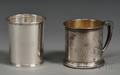 Whiting Aesthetic Movement Sterling Mug and an American Coin Silver Beaker