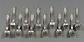 Twelve Tiffany  Co Sterling Blackberry Pattern Teaspoons