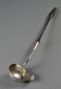Large Continental Silver Punch Ladle