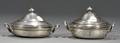 Pair of Egyptian 900 Silver Covered Bowls