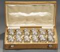 Boxed Set of Twelve Czechoslovakian 800 Silver Individual Creamers