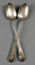 Pair of George III Silver Stuffing Spoons