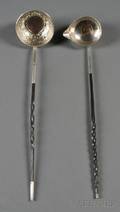 Two English Baleenhandled Toddy Ladles