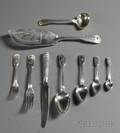 Assembled Georgian and Victorian Shell and Thread Pattern Partial Flatware Service for Twelve