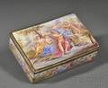 Austrian Copper Enamel and Silvergilt Mounted Box