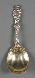 Blackington Sterling Floral Patterned Serving Spoon