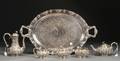 S Kirk  Son Sterling Fivepiece Repousse Tea and Coffee Set