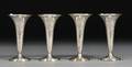 Set of Four S Kirk  Son Sterling Trumpetshaped Vases