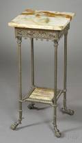 Continental Renaissance Revival Onyx and Bronze Hall Stand
