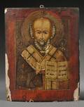 Russian Icon Depicting Saint Nicolas