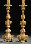 Pair of Giltwood Candlesticks