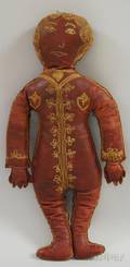 Embroidered Naugahyde Doll