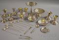Group of Silver and Weighted Tableware and Serving Items