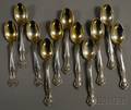 Set of Eleven Gorham Sterling Silver Demitasse Spoons