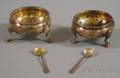 Near Pair of George III Silver Open Salts