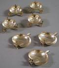Seven PeruvianChilean Silver Figural Salts and Ashtrays
