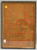 Framed 19th Century Needlework Sampler