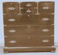 British Brassbound Rosewood Veneer Sevendrawer Campaign Chest