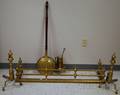 Six Brass Hearth and Fireplace Items