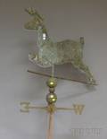 Molded Copper Leaping Stag Weather Vane
