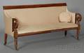 Late Federal Carved Mahogany and Mahogany Veneer Sofa