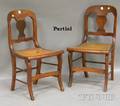 Six Classical Birdseye Maple Veneer and Maple Ely Side Chairs with Caned Seats