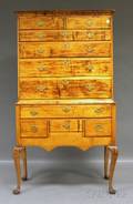 Queen Anne Maple Flattop Highboy