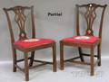 Set of Six Chippendalestyle Carved Mahogany Dining Side Chairs