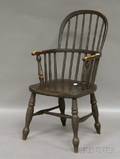 English Youths Windsor Stained Elmwood Armchair