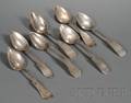 Seven Coin Silver Serving Spoons