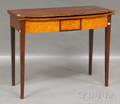 Federal Inlaid Birch and Birdseye Maple Veneer Swellfront Card Table